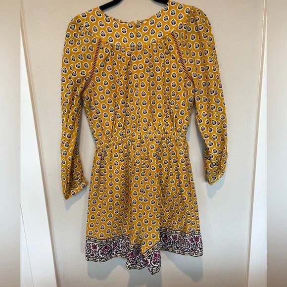 Point Sur Vibrant Yellow Patterned Jumpsuit 0 - Picture 2 of 4